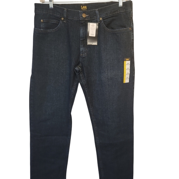 NWT Lee Men's Blue Regular Fit Straight Leg Jeans Size 36x30 - Picture 1 of 15